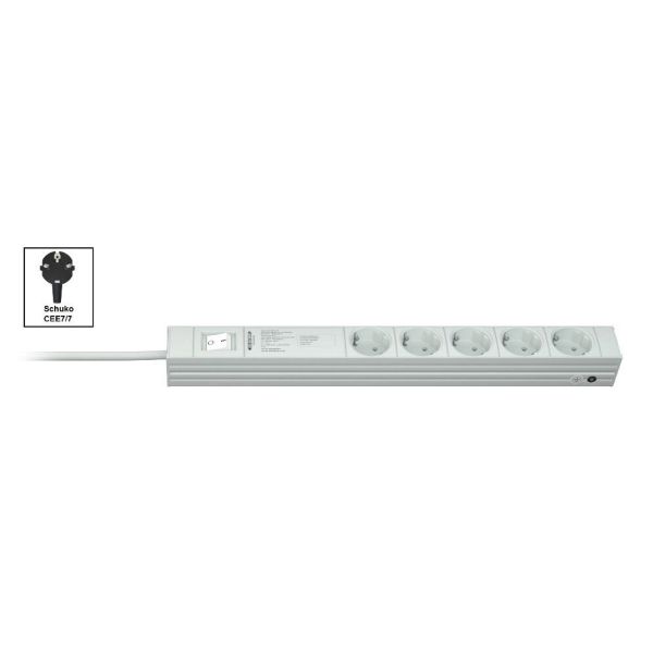 Vertiv Knürr DI-STRIP PDU, basic, 0U/1U, ingang Schuko 230 V 16 A, uitgangen (5) Schuko (033180056)