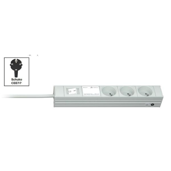 Vertiv Knürr DI-STRIP PDU, basic, 0U/1U, ingang Schuko 230 V 16 A, uitgangen (3) UTE (034020036)