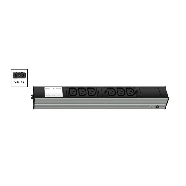 Vertiv Knürr DI-STRIP PDU, basic, 0U/1U, ingang GST18 230 V 16 A, uitgangen (6) C13 (036002061)