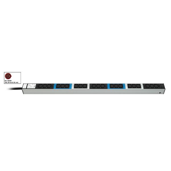 Vertiv Knürr DI-STRIP PDU, basic, 0U/1U, ingang IEC 60309 230/400 V 3 x 16 A, uitgangen (21) C13 (036008211)
