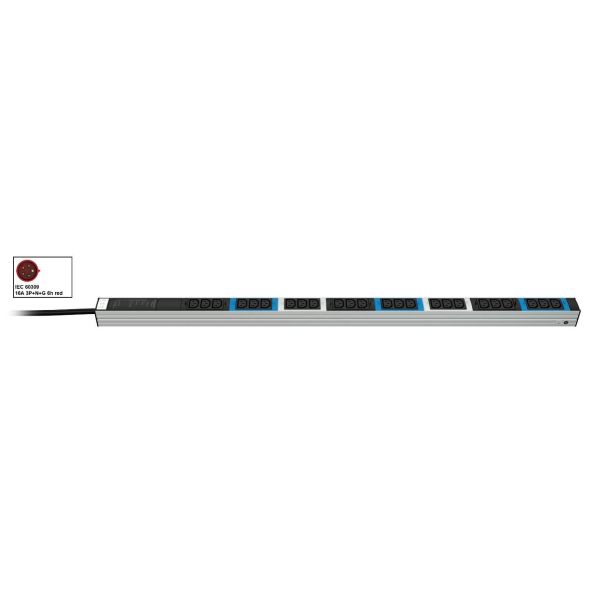 Vertiv Knürr DI-STRIP PDU, basic, 0U/1U, ingang IEC 60309 230/400 V 3 x 16 A, uitgangen (24) C13 (036008241)