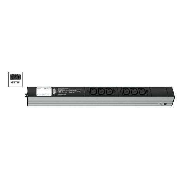 Vertiv Knürr DI-STRIP PDU, basic, 0U/1U, ingang GST18 230 V 16 A, uitgangen (6) C13 (036182061)