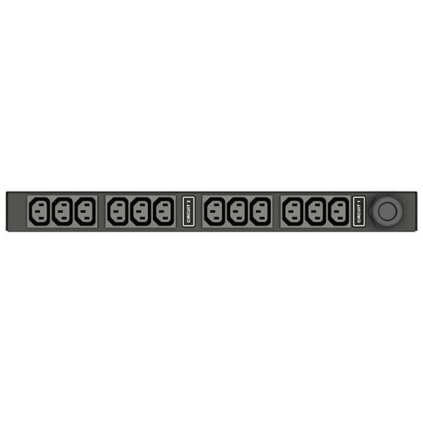 Vertiv Geist Basic energiedistributie 12 AC-uitgang(en) 1U Zwart (G1033)