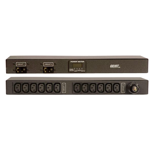 Vertiv Geist Metered energiedistributie 12 AC-uitgang(en) 1U Zwart (G1035)