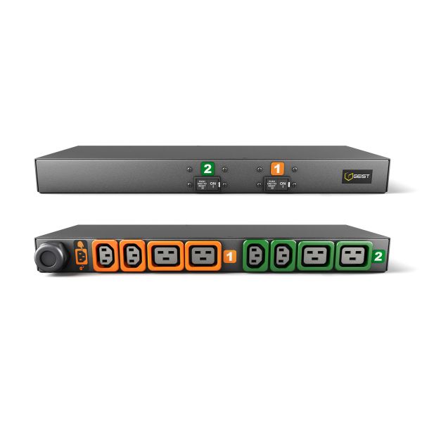 Vertiv GXPR086-103P44PS6-IP44 energiedistributie 8 AC-uitgang(en) 1U Zwart (G1648L)