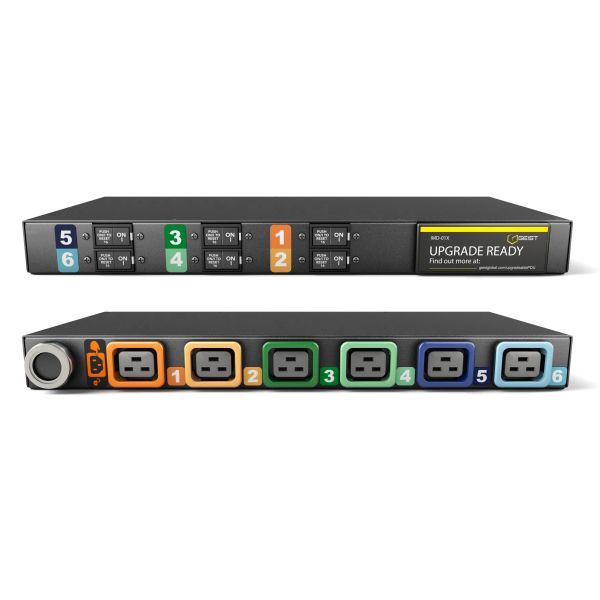 Vertiv MG01X1R1-06L193-3PS56B2H10-S energiedistributie 6 AC-uitgang(en) 1U Zwart (GI10044L)