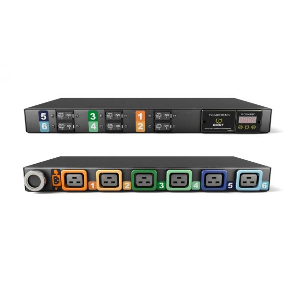 Vertiv MG01D1R1-06L193-3PS56B2H10-S energiedistributie 6 AC-uitgang(en) 1U Zwart (GI10050L)