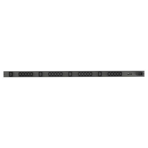 Vertiv Geist rPDU, basic, 0U, input C20 230V 16A, outputs (20)C13 | (4)C19 energiedistributie 24 AC-uitgang(en) Zwart (VP7552)