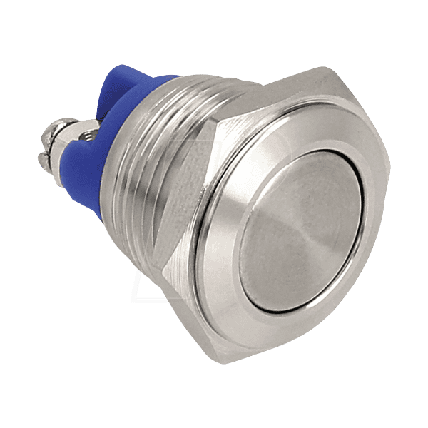 DELOCK Pilzkopf Taster Einbau 16mm 2x Lötanschl. (kurz) 32mm (22119)