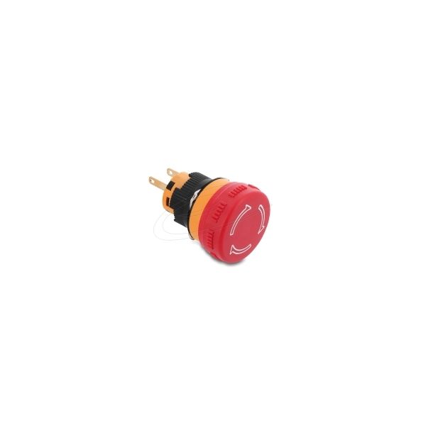 DELOCK Pilzkopf Taster Einbau 16mm 2x Lötanschl. (kurz) 26mm (22121)