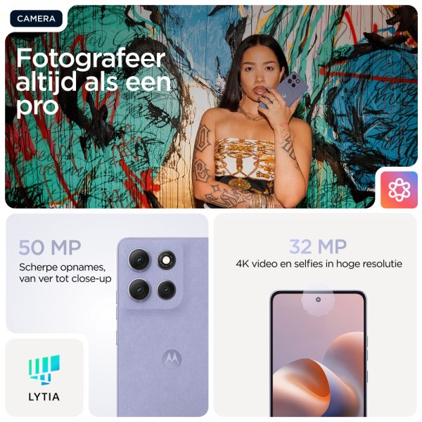 Motorola moto g86 5G 16,9 cm (6.67") Dual SIM Android 15 USB Type-C 8 GB 256 GB 5200 mAh Lila (PB7L0133IT) Motorola moto g86 5G 16,9 cm (6.67") Dual SIM Android 15 USB Type-C 8 GB 256 GB 5200 mAh Lila (PB7L0133IT)