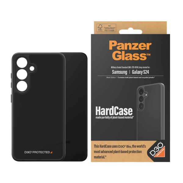 PanzerGlass ® HardCase Black w. D3O® Samsung Galaxy S24 mobiele telefoon behuizingen Hoes Zwart (1216)