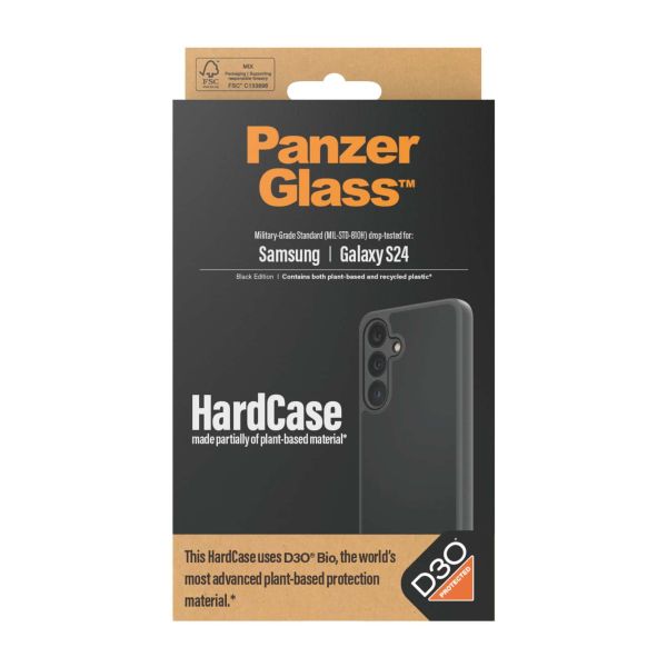 PanzerGlass ® HardCase Black w. D3O® Samsung Galaxy S24 mobiele telefoon behuizingen Hoes Zwart (1216)