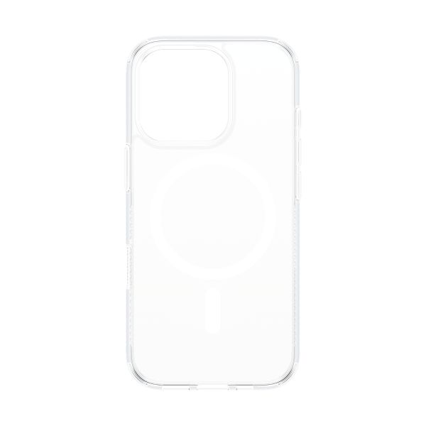 PanzerGlass ® HardCase Transparent w. White MagSafe iPhone 16 Pro Max mobiele telefoon behuizingen Hoes Transparant (1294)