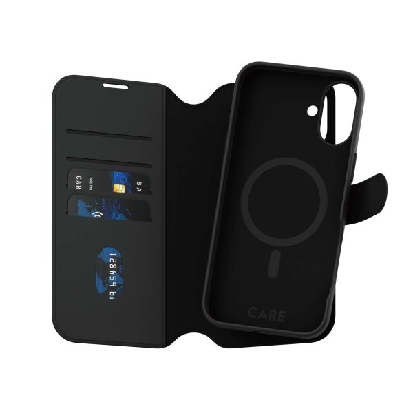 PanzerGlass CARE™ by ® Tango 2-in-1 Wallet Case w. MagSafe iPhone 16 Plus mobiele telefoon behuizingen Hoes Zwart (1331)