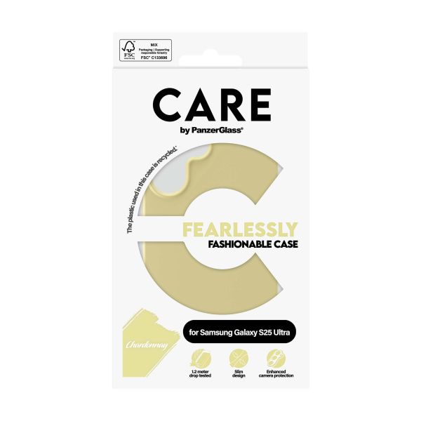 PanzerGlass CARE™ by ® Case Chardonnay Samsung Galaxy S25 Ultra mobiele telefoon behuizingen Hoes Geel (CRRFACOG38488)