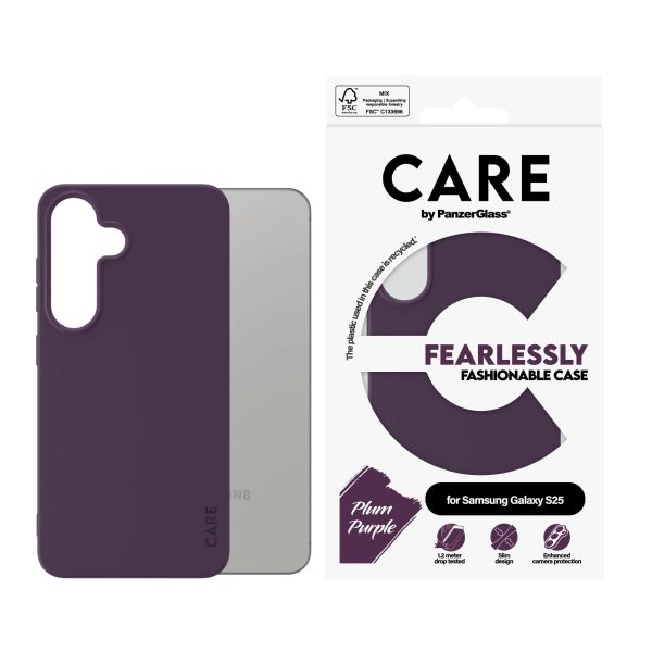 PanzerGlass CARE™ by ® Case Plum Purple Samsung Galaxy S25 mobiele telefoon behuizingen Hoes Paars (CRRFACTG38388)