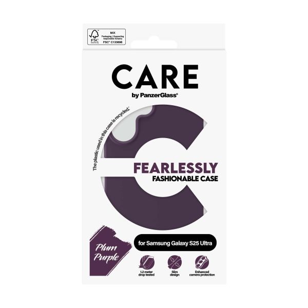 PanzerGlass CARE™ by ® Case Plum Purple Samsung Galaxy S25 Ultra mobiele telefoon behuizingen Hoes Paars (CRRFACTG38488)