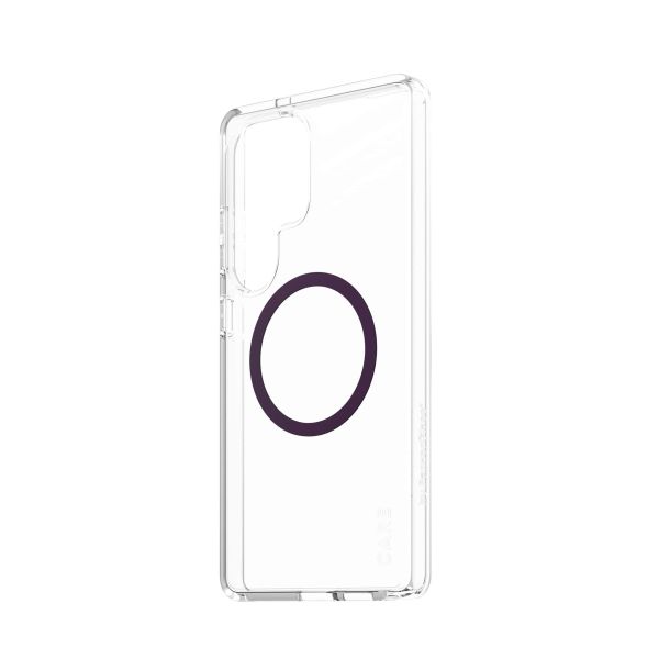 PanzerGlass CARE™ by ® Urban Combat Case Transparent w. Plum Purple Qi Compatible Samsung Galaxy S25 Ultra mobiele telefoon behuizingen Hoes Transparant (CRRFUTCG38488)