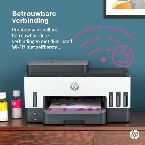 HP Smart Tank 7605 Draadloos All-in-One Kleur Printer, Dubbelzijdig printen; Kopieerapparaat, Scanner (28C02A) HP Smart Tank 7605 Draadloos All-in-One Kleur Printer, Dubbelzijdig printen; Kopieerapparaat, Scanner (28C02A)