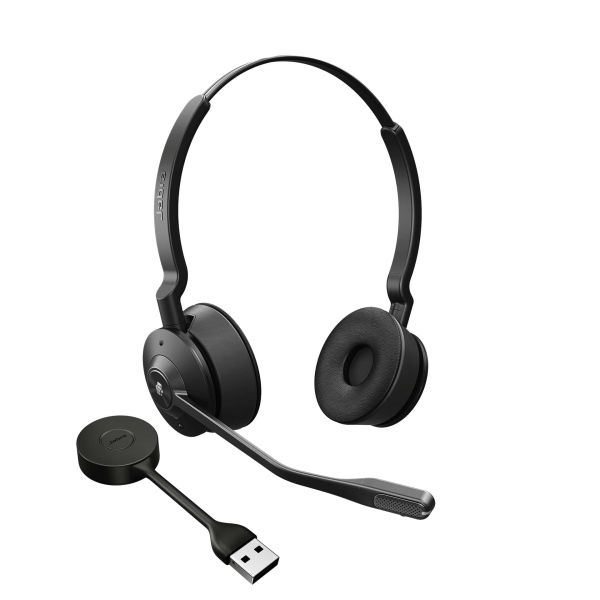 Jabra Engage 55 Headset Draadloos Hoofdband Kantoor/callcenter Zwart, Titanium (9559-450-111)