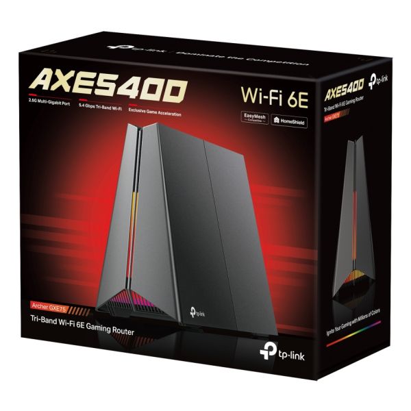 TP-Link Archer GXE75 draadloze router 2.5 Gigabit Ethernet Tri-band (2,4 GHz / 5 GHz / 6 GHz) (ARCHER GXE75)