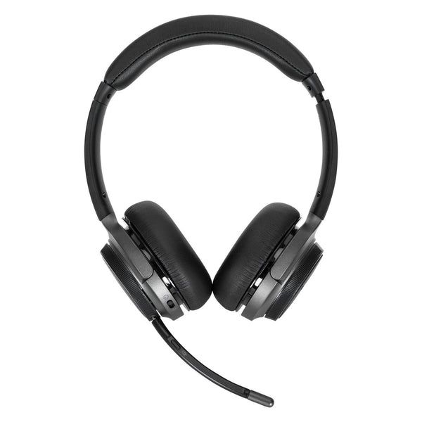 Targus AEH104GL hoofdtelefoon/headset Bedraad en draadloos Hoofdband Oproepen/muziek USB Type-C Bluetooth Zwart (AEH104GL)