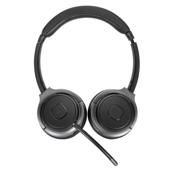 Targus AEH104GL hoofdtelefoon/headset Bedraad en draadloos Hoofdband Oproepen/muziek USB Type-C Bluetooth Zwart (AEH104GL)