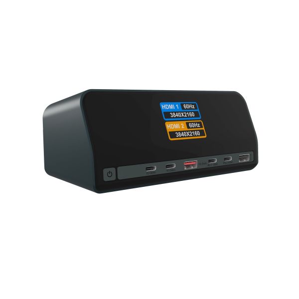 ICY BOX Heart Dock 2300 Bedraad USB 3.2 Gen 2 (3.1 Gen 2) Type-C Antraciet (IB-DK2300-CH)