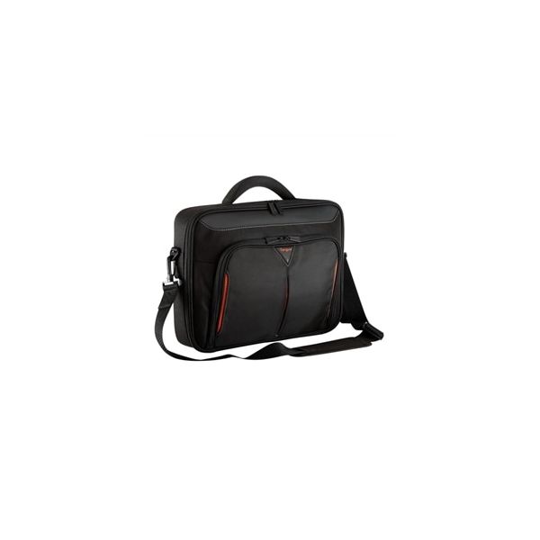 DELL Classic+ notebooktas 35,6 cm (14") Aktetas Zwart, Rood (CN414EU)