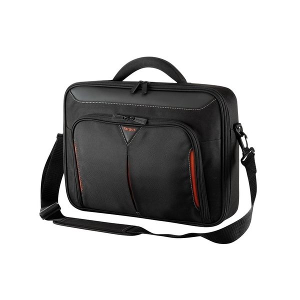 DELL Classic+ notebooktas 35,6 cm (14") Aktetas Zwart, Rood (CN414EU)