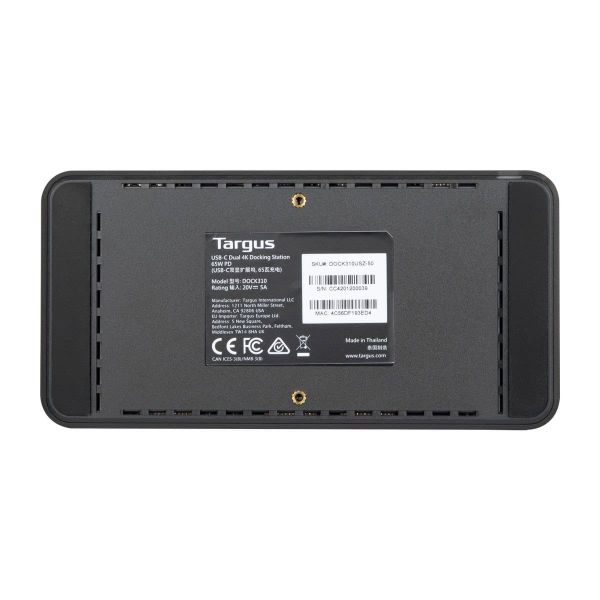 Targus DOCK310EUZ notebook dock & poortreplicator Bedraad USB 3.2 Gen 1 (3.1 Gen 1) Type-C Zwart (DOCK310EUZ)