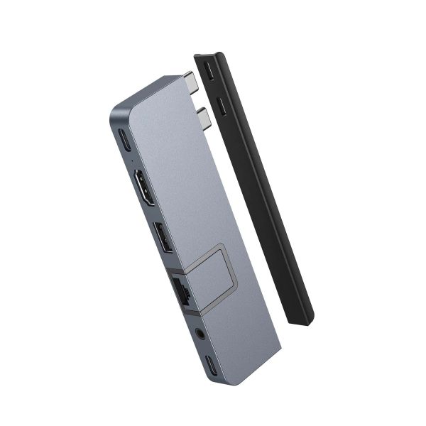 HYPER HD575-GRY-GL interface hub USB 3.2 Gen 1 (3.1 Gen 1) Type-C 5000 Mbit/s Grijs (HD575-GRY-GL)