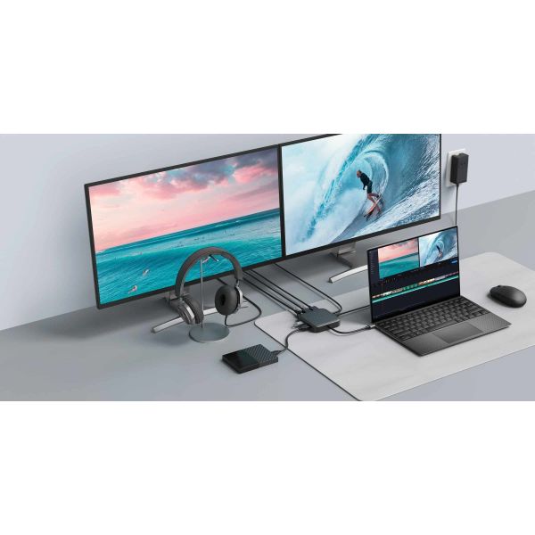 HYPER HD583-GL notebook dock & poortreplicator Docking USB 3.2 Gen 1 (3.1 Gen 1) Type-C Zwart (HD583-GL)