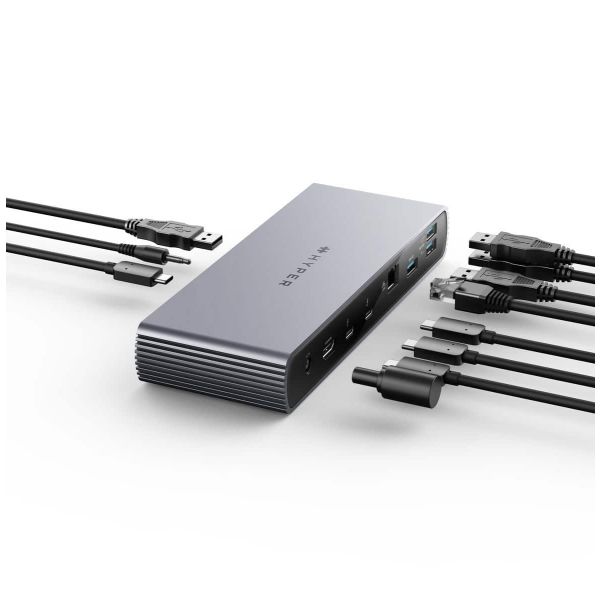 Targus HDTB4D-EUZ laptop dock & poortreplicator Thunderbolt 4 Grijs (HDTB4D-EU)