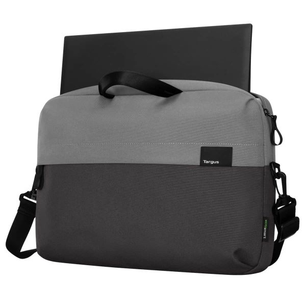 Targus Sagano notebooktas 35,6 cm (14") Slip case Zwart, Grijs (TBS574GL)