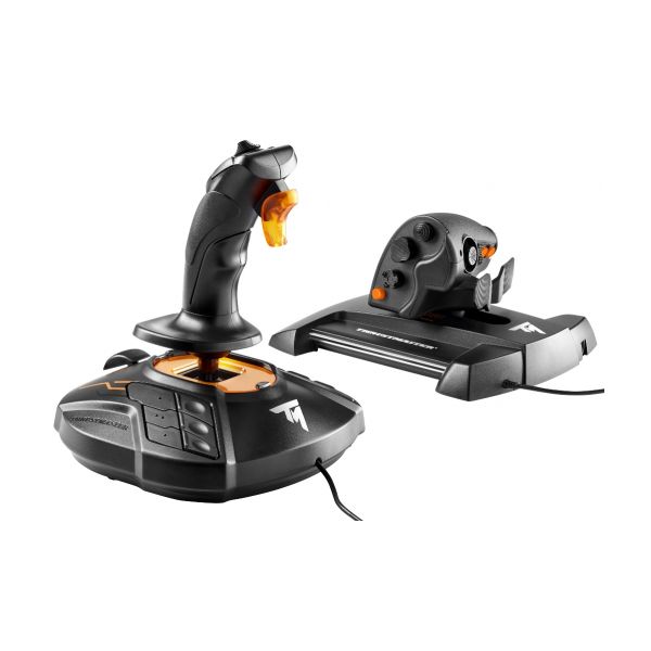 Thrustmaster T-16000M FCS Hotas Zwart, Oranje USB Joystick Analoog/digitaal MAC, PC (2960778)
