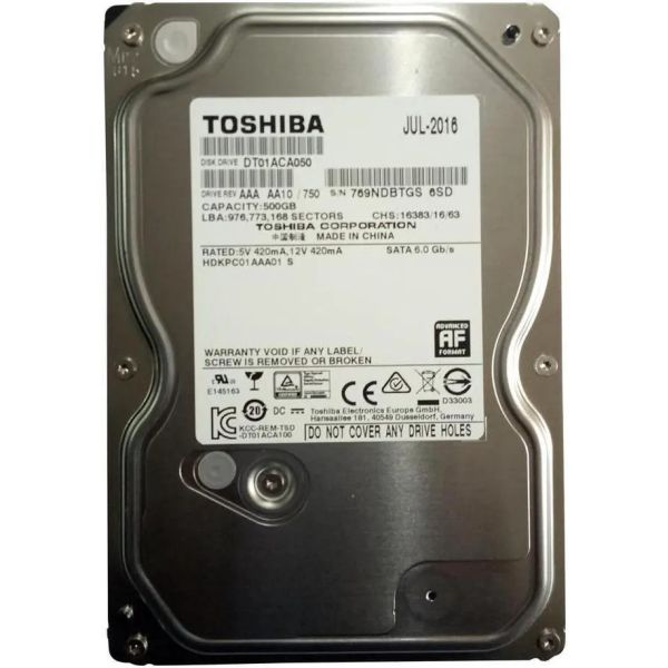 Toshiba HD 3,5 SATAIII 500GB (DT01ACA050) 7200rpm 32MB (DT01ACA050) (DT01ACA050)