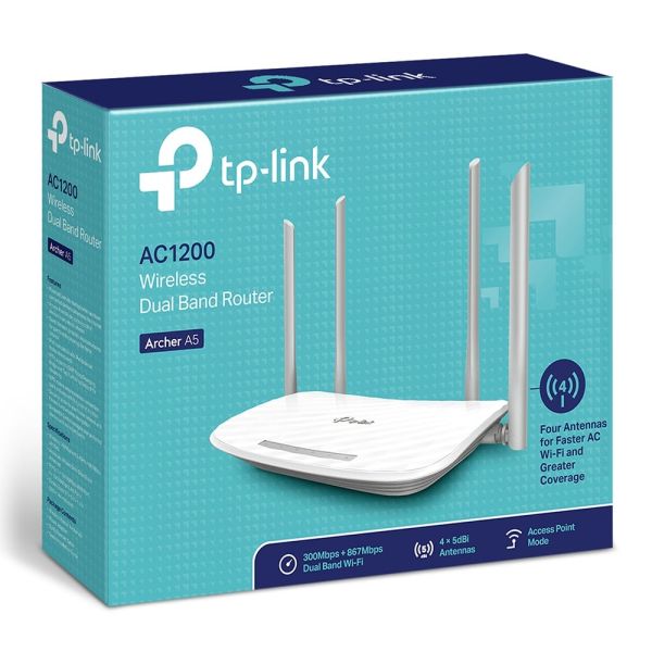 TP-Link Archer A5 draadloze router Fast Ethernet Dual-band (2.4 GHz / 5 GHz) 4G Wit (ARCHER A5)