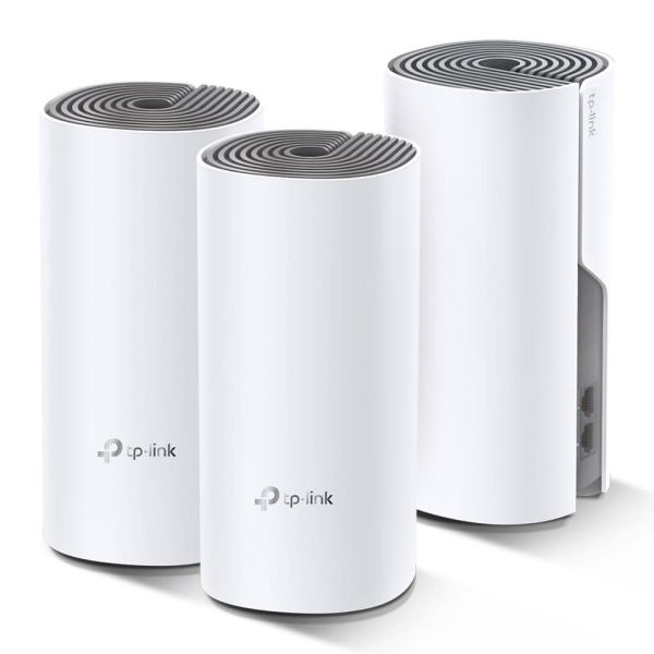 TP-Link Deco E4 (3-pack) Dual-band (2.4 GHz / 5 GHz) Wi-Fi 5 (802.11ac) Wit, Grijs 2 Intern (DECO E4(3-PACK))