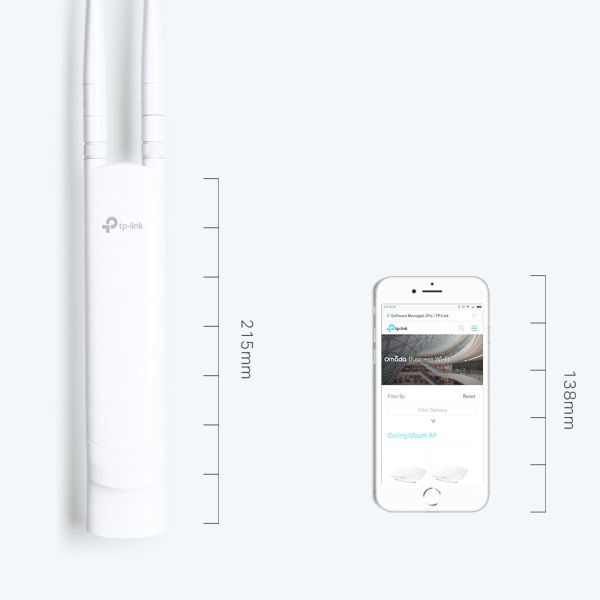TP-Link EAP110-Outdoor 300 Mbit/s Wit Power over Ethernet (PoE) (EAP110-OUTDOOR)