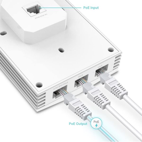 TP-Link EAP655-Wall 2402 Mbit/s Wit Power over Ethernet (PoE) (EAP655-WALL)
