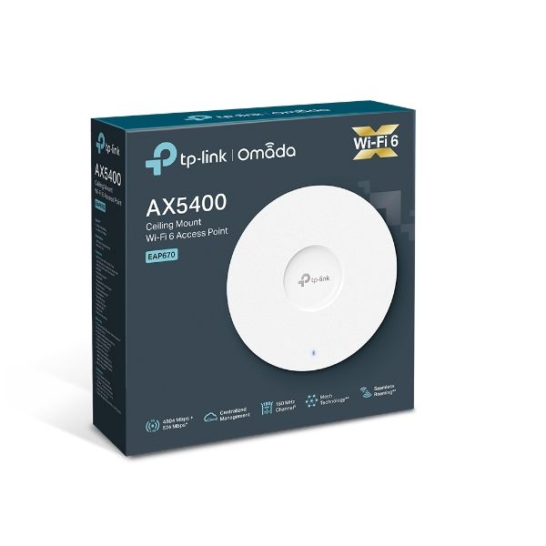 TP-Link EAP670 draadloos toegangspunt (WAP) 5400 Mbit/s Wit Power over Ethernet (PoE) (EAP670)
