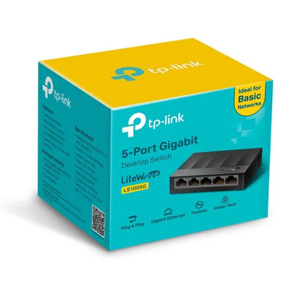 TP-Link LS1005G Unmanaged Gigabit Ethernet (10/100/1000) Zwart (LS1005G)
