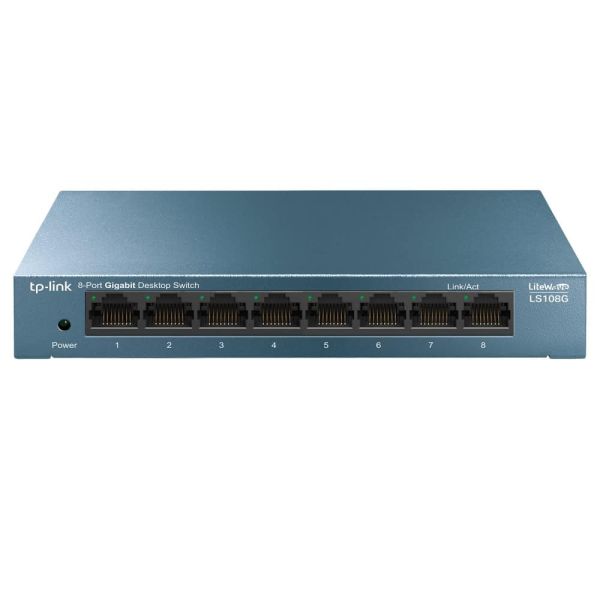 TP-Link LS108G Unmanaged Gigabit Ethernet (10/100/1000) Blauw (LS108G) TP-Link LS108G Unmanaged Gigabit Ethernet (10/100/1000) Blauw (LS108G)