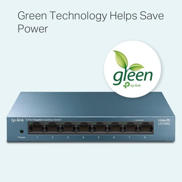 TP-Link LS108G Unmanaged Gigabit Ethernet (10/100/1000) Blauw (LS108G)