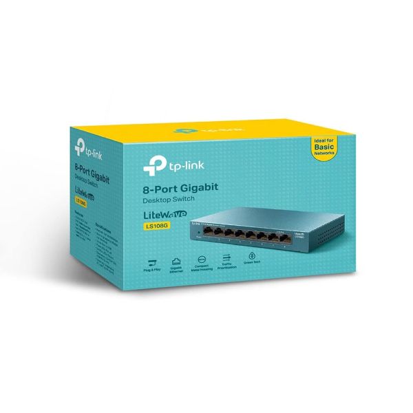 TP-Link LS108G Unmanaged Gigabit Ethernet (10/100/1000) Blauw (LS108G)