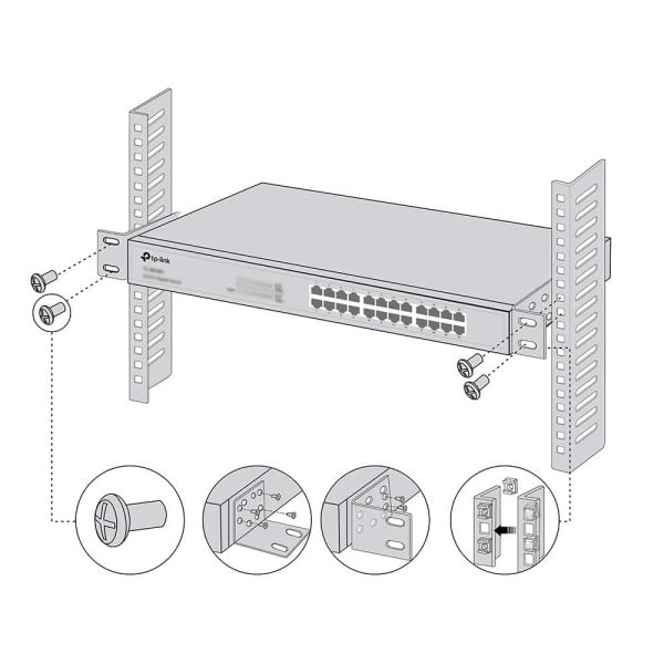 TP-Link 13 Inch Switch Rack Mount Kit Montageset (RACKMOUNT KIT-13)
