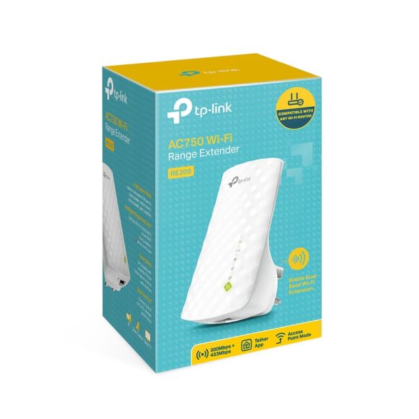 TP-Link RE200 Netwerkrepeater Wit 10, 100 Mbit/s (RE200)