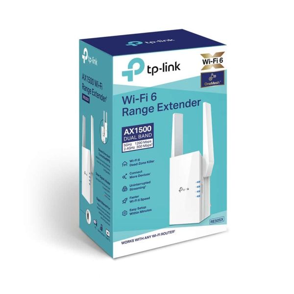 TP-Link RE505X Netwerkrepeater Wit 10, 100, 1000 Mbit/s (RE505X)